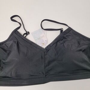 Ella Mae Swim Bra Women 1X Black NEW Adjustable Strap Bikini‎ Top D0200-419C